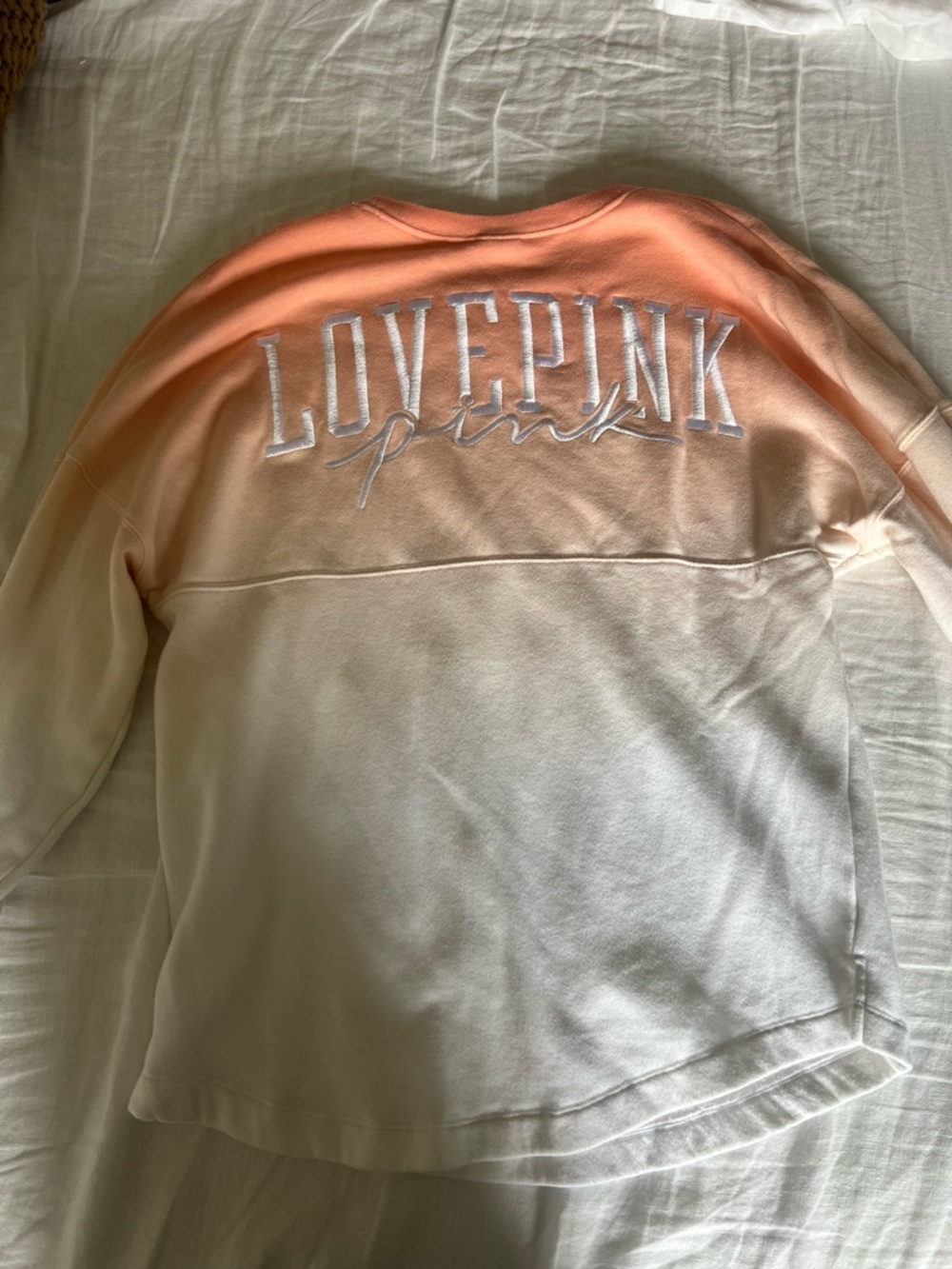PINK Victoria's Secret Coral Pink Crewneck Sweatshirt